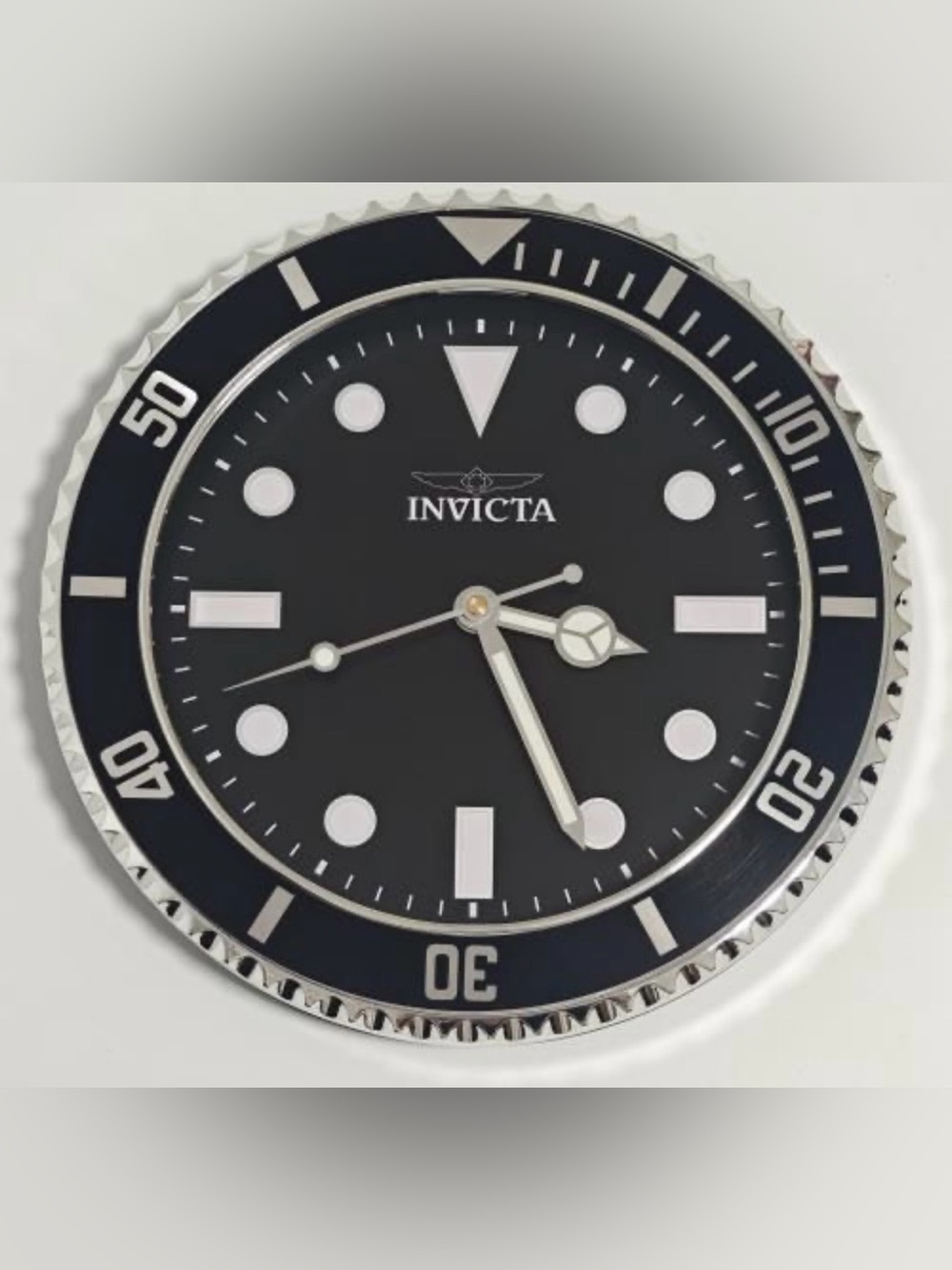 Invicta Pro Diver 12” Black Wall Clock